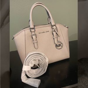 Brand new Light Grey Michael Kors purse with attachable strap